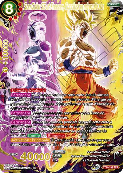 BT14-152 SCR Son Goku SS et Freezer, Conclusion miraculeuse (FR)