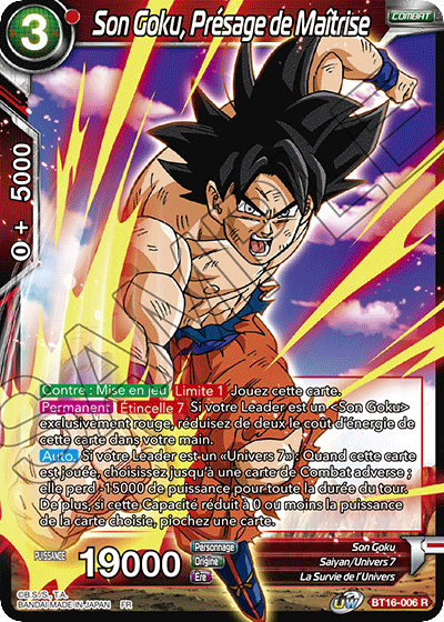 BT16-006 R Son Goku, Présage de Maîtrise (FR)
